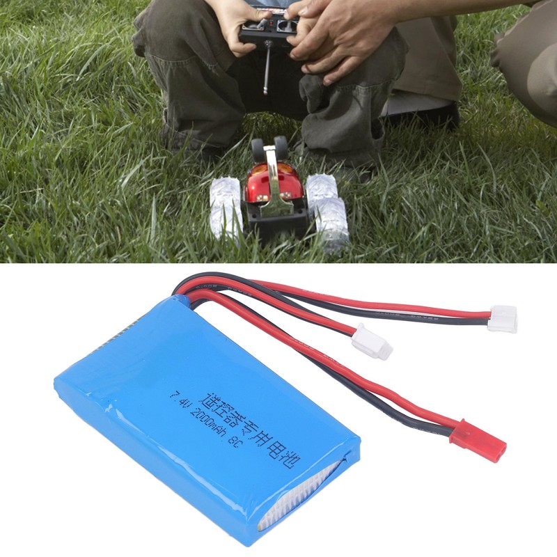 RC Lithium Battery 2S 7.4V 2000MAH Powerful Circuit Protection Light