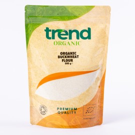 Trend Organic Buckwheat Flour Ideal for Baking & Cooking, Can be Used as Thickening Agent for Soups, Stews, and Sauces - Certified Organic, Vegan, Non-GMO, No Additives, No Preservatives, 500g