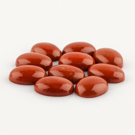 1 PCS, 25x18 MM, AURA GEMS Natural Red Jasper, Cabochon, Oval Shape, Jewelry Making Stone Supply, Pocket Worry Stone Crystals for Anxiety Stress Relief Therapy, Real Crystal, Birthstone