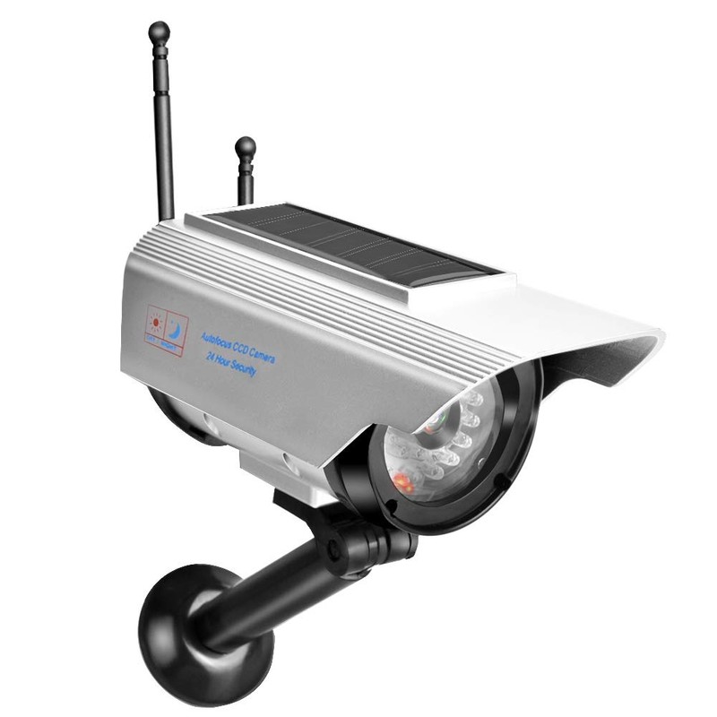 Dummy Fake Surveillance Security Camera,Solar Power LED Fake Camera Outdoor