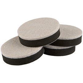 Super Sliders 2 1/2 Inch Round 4710495N Reusable Felt Furniture Sliders for Hardwood Floors, 2.5 Inch, Oatmeal