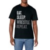 Eat Sleep Wrestle Repeat Funny Wrestler Wrestling Lover T-Shirt