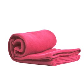 Wolf Essentials - Manta de Viaje de Microfibra Suave y acogedora, 50 x 60 Pulgadas, Ligera, compacta, Perfecta para Aviones y automóviles, Color Rosa