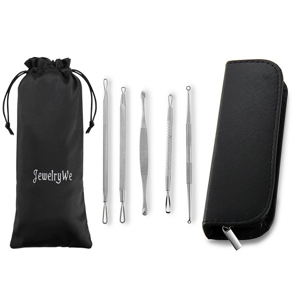 JewelryWe Blackhead Remover Pimple Comedone Extractor Tool Best Acne Removal