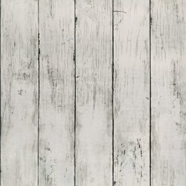 VEELIKE 17.7''x118'' White Grey Shiplap Wallpaper Peel and Stick Rustic Wood Contact Paper Waterproof Removable Self Adhesive Bulletin Board Paper for Classroom Bathroom Walls Cabinets Room Decor