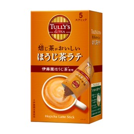 Tully's Stick Roasted Tea Latte, 0.6 oz (18 g) x 5 Bags, Instant Powder