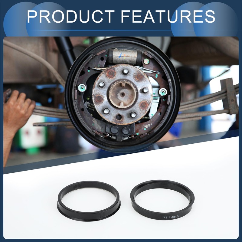 INFINAUTO Hub Centering Rings 66.5mm ID 73.1mm OD Car Wheel