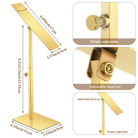 Therwen 4 Pcs Shoe Display Stand Gold Rack Stainless Steel Shoe Stand Golden Metal Riser High Heel Display Rack Holder for Home Shopping Malls(Square Shape)