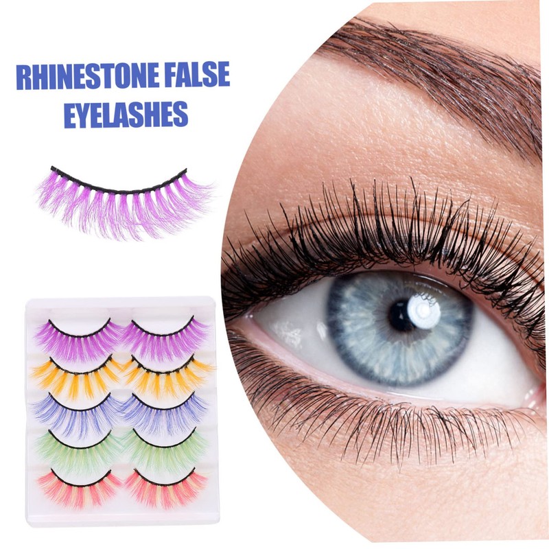 FOMIYES Sets Long Thick False Lashes Makeup Eyelash Set Natural