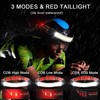 Swanlake LED Rechargeable Headlamp Flashlight, 230° Illumination Wide Beam Headlamp,