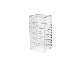 Lipstick Holder Stand Storage Box, Compartment Makeup Organizer, Clear Lipstick Stand Storage Display Case (Transparent, One size)
