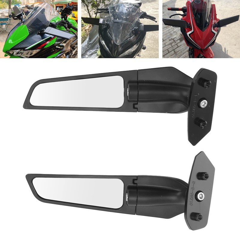 SOULONG Motorcycle Wing Mirrors 1 Pair Aluminum Rotating Side Mirrors