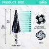LEKOMESH Cobalt Step Drill Bit - 4-22mm Four Spiral Flute