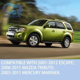 Window Visor Rain Guard Compatible with 2001-2012 Ford Escape, Fit for 2008-2011 Mazda Trubute, Fit for 2005-2011 Mercury Mariner, Tape-On Side Vent Window Deflector