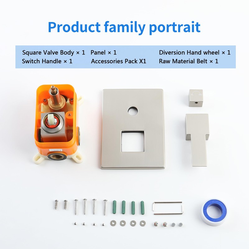 SKOWLL Shower Valves Dual Function Shower Temperature Valve Single Handle