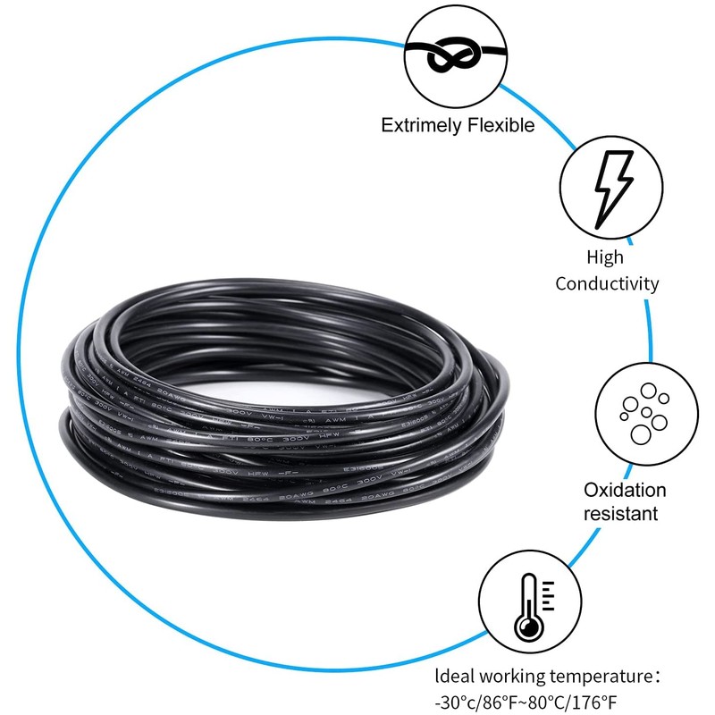 16 Gauge Wire, 5-Conductor Electrical Wire. 16 AWG Stranded Flexible
