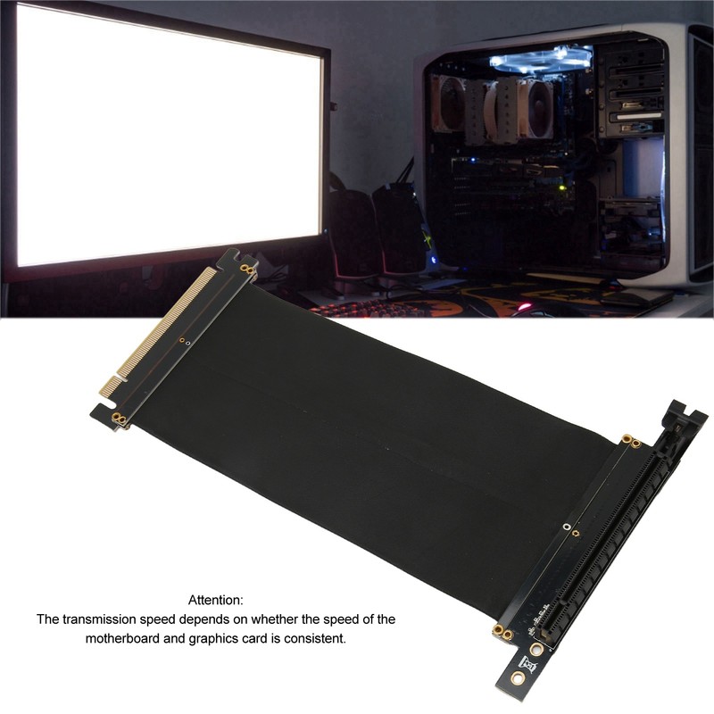 PCIE 3.0 X16 Extender 128Gbp/s Right Angle EMI Shielding GPU