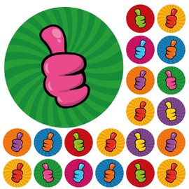 900 Colourful Mini Thumbs Up Dots 10mm Glossy Teacher Reward Stickers Spot Stickers Journal Stickers