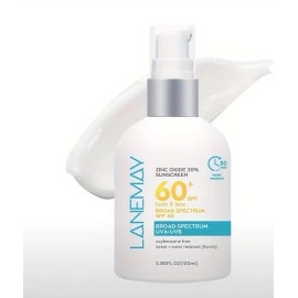 LaneMay SPF 60 Facial Sunscreen Lotion with Hyaluronic Acid and Vitamin E