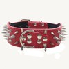 Haoyueer Sharp Spiked Studded Dog Collar 2 Inch Width Stylish
