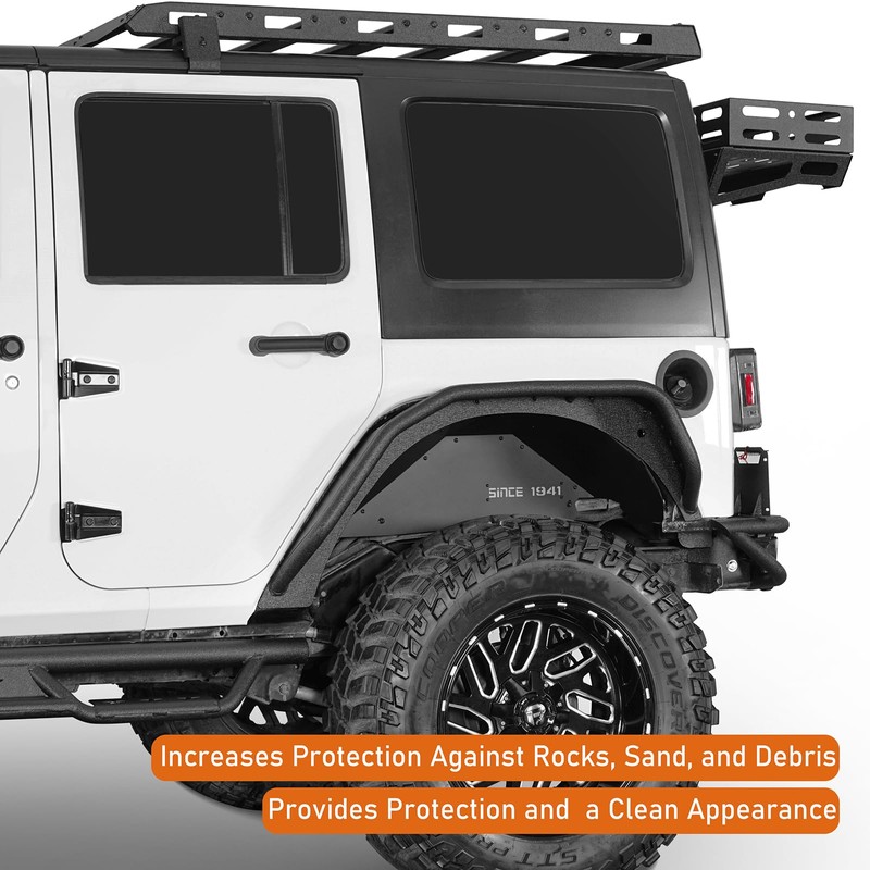 Hooke Road Aluminum JK Rear Inner Fender Liners Wheel Well