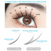 Natural False Eyelashes Wispy Individual Lashes, 3D-C-9-10-11mm Cluster Lashes Pack