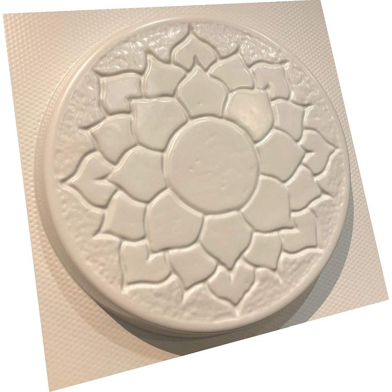 dennycraftmoulds.co.uk Mandala Lotus Flower Concrete or Plaster Mould Reusable ABS