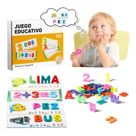 CDDGL Juguetes Educativo Español Niños 3+ Años Letras Números y Rompecabezas.Tarjetas Didácticas de Letras y Números. Material Montessori Didactico para Hogar y La Escuela
