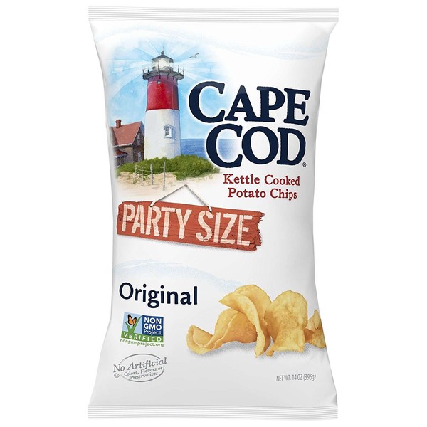 Cape Cod Original Kettle Cooked Chips, 14 Ounce Party Size (Pack of 9)