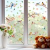 Spring Window Cling Branches Greenery Hummingbird Window Stickers Bird Strike