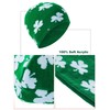 Zhanmai 2 Pieces St. Patrick's Day Shamrock Beanie Hat Green