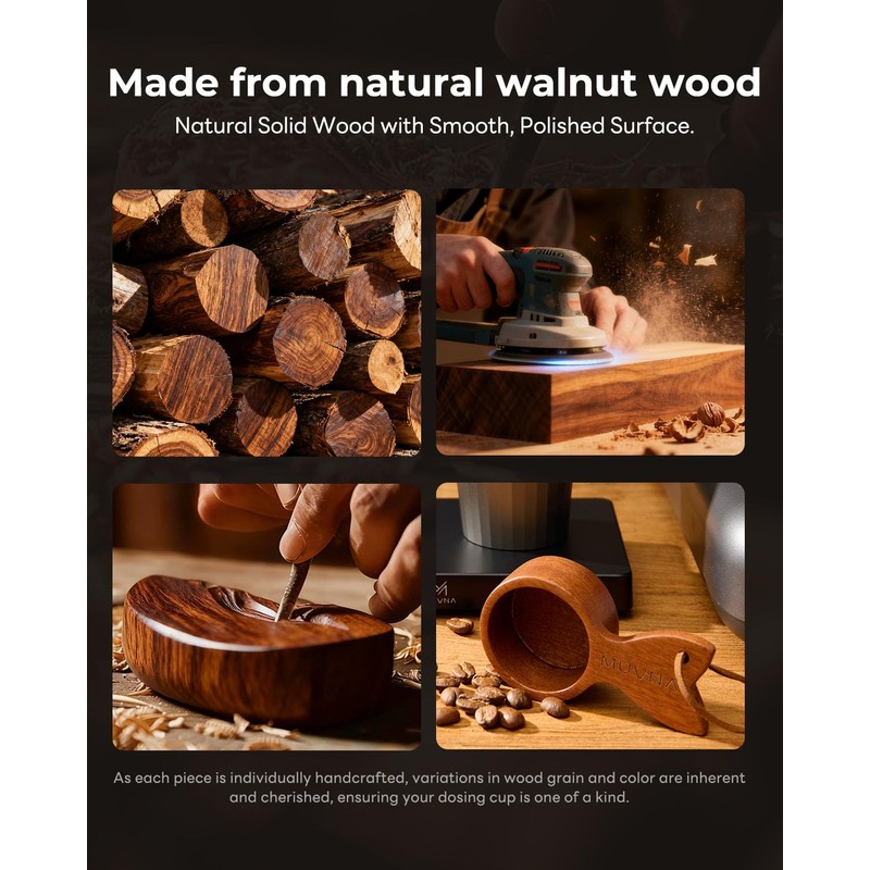 Walnut Coffee Scoop 9g Capacity Nature Wooden Measuring Spoon