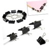 jojofuny 130Pcs Black Binder Clips Assorted for Home Office School