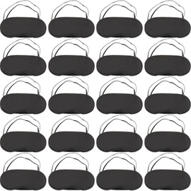 20 Pack Blindfold Eye Mask for Sleep Game Travel with Nose Pad (Black)