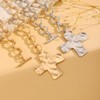 tanguan Gold Chunky Cross Necklace for Women Statement Cross Pendant