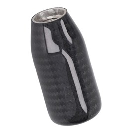 Black 5 Gear Carbon Fibre Gear Shift Knob Replacement, 3 Adapters for Most Cars Included