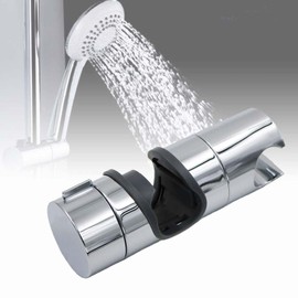 1x Shower Head Holder Shower Bracket Replacement for Ø 18-25mm Adjustable Chrome Plated Grey Shower Bracket