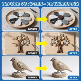 Meuvcol Stone Glue 100g - Marble Glue Heavy Duty for Granite, Artificial Stones & Tile | Clear Waterproof Stone Adhesive for Marble Repair & Craft Projects | Fast Drying, Strong, 6 Precision Nozzle