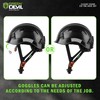 GREEN DEVIL Replacment Built-in Clear Visor/Safety Glasses for Safety Helmet