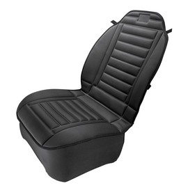 Collections Etc Black Comfy Car Seat Cushion with Straps