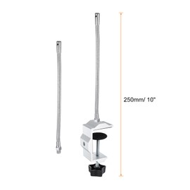 HARFINGTON Soldering Helping Hands, Third Hand Solder Tool Clamp Stand with Flexible Arms 2 Rotatable Alligator Clip for PCB Electronics Repair Assembly Hobby Welding, Silver 10"