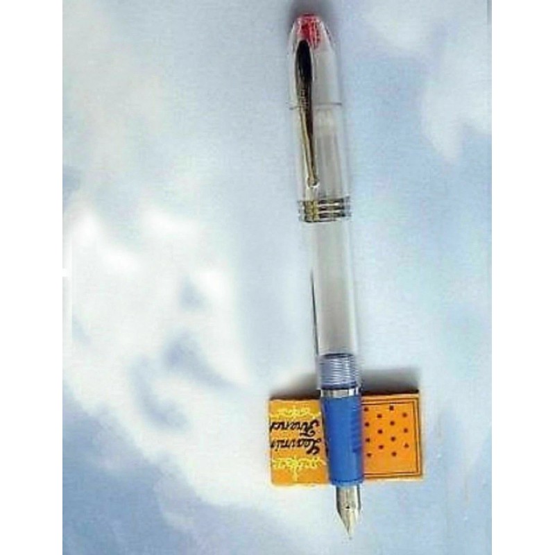 Sheaffer Fountain Pen Clear Transparent , Blue Red & Converter