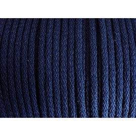 5 m Cotton Cord 5 mm Dark Blue/Navy
