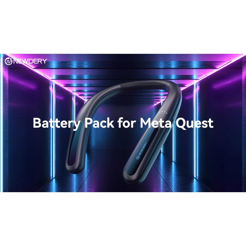 NEWDERY 10000mAh Neck BatteryPower Bank for Meta Quest 3/2,VR Oculus
