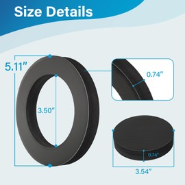 Neoprene Toilet Gasket, Z1200 Neo-Seal Closet Gasket Kit Toilet Seal for Wall Mounted Toilets Wall Hung Toilets Rear Flush Toilets