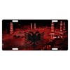 Albania Flag Custom License Plate Albanian Emblem (VERSION 4)