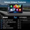 JATAZA 7" Wireless Apple CarPlay Android Auto Screen for Car