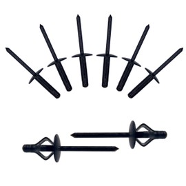 BESTYCHAO 60pcs Tri-Fold Exploding Large Head Aluminum Blind Rivet Pop Rivet Rivets - Black(4.8x21mm)