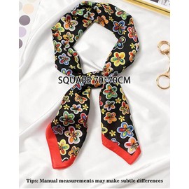 LOZTBUE 1 x Silk Scarf, Women's Chiffon Elegant Silk Scarf, Coiffure Elegant Satin Scarf