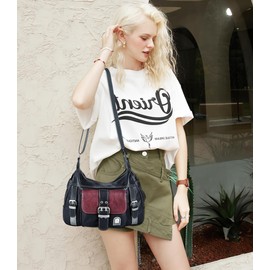 DIRRONA Fashion Women Crossbody Bag Ladies Shoulder Bag Casual Travel Women Bag Waterproof Shoulder Bags Shopping Party Weekend Ladies Handbag Black B